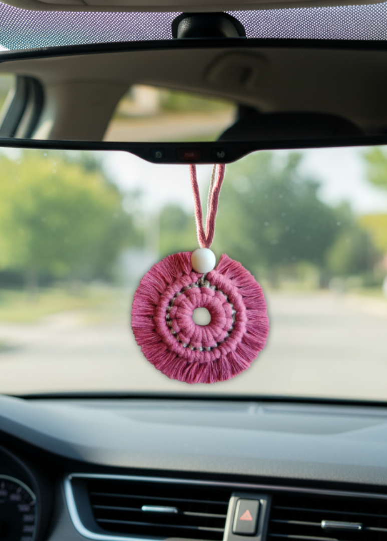 decoration rétroviseur en macramé pour voiture MeaCrea