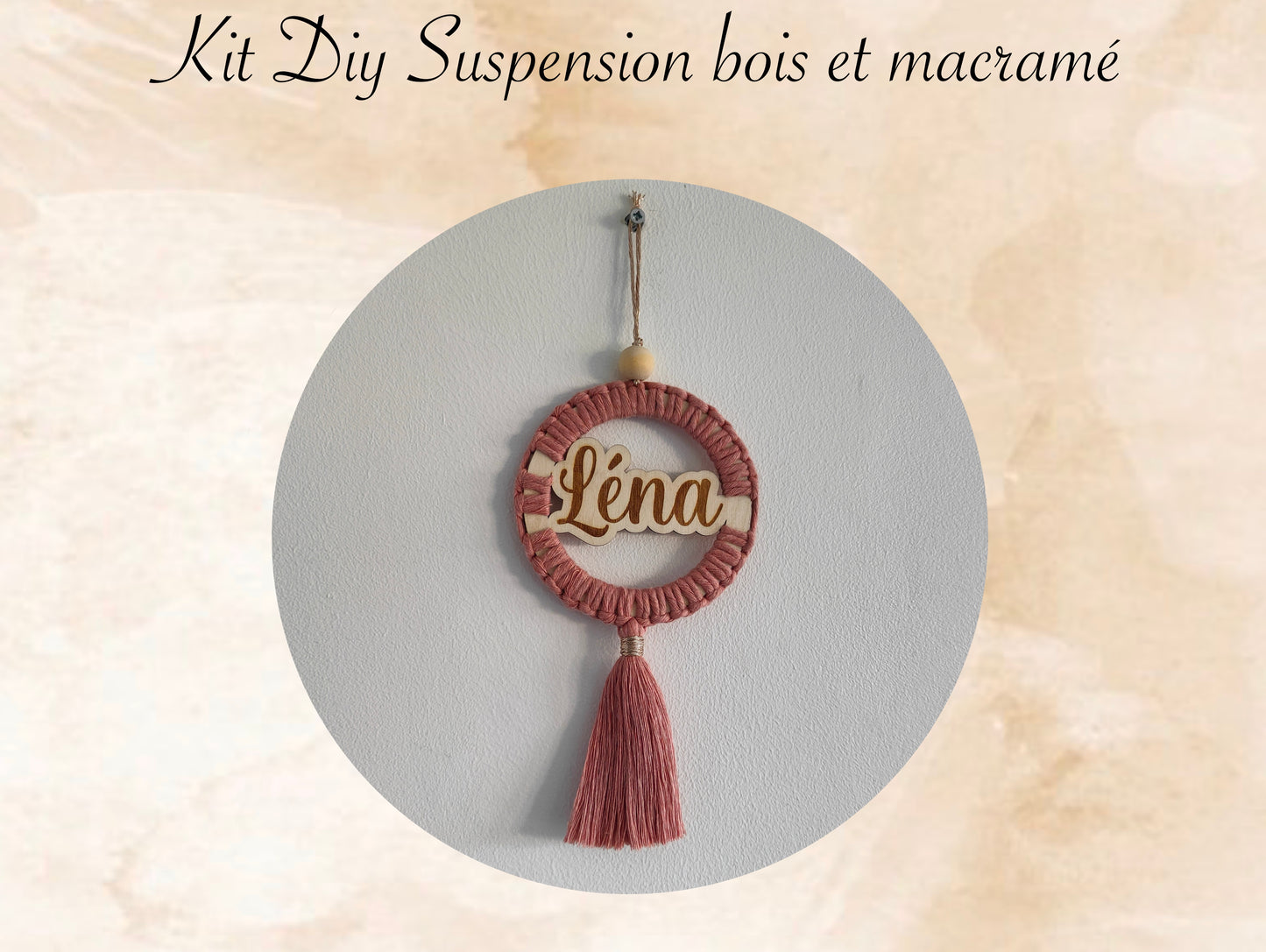 Kit DIY Suspension Bois et Macramé