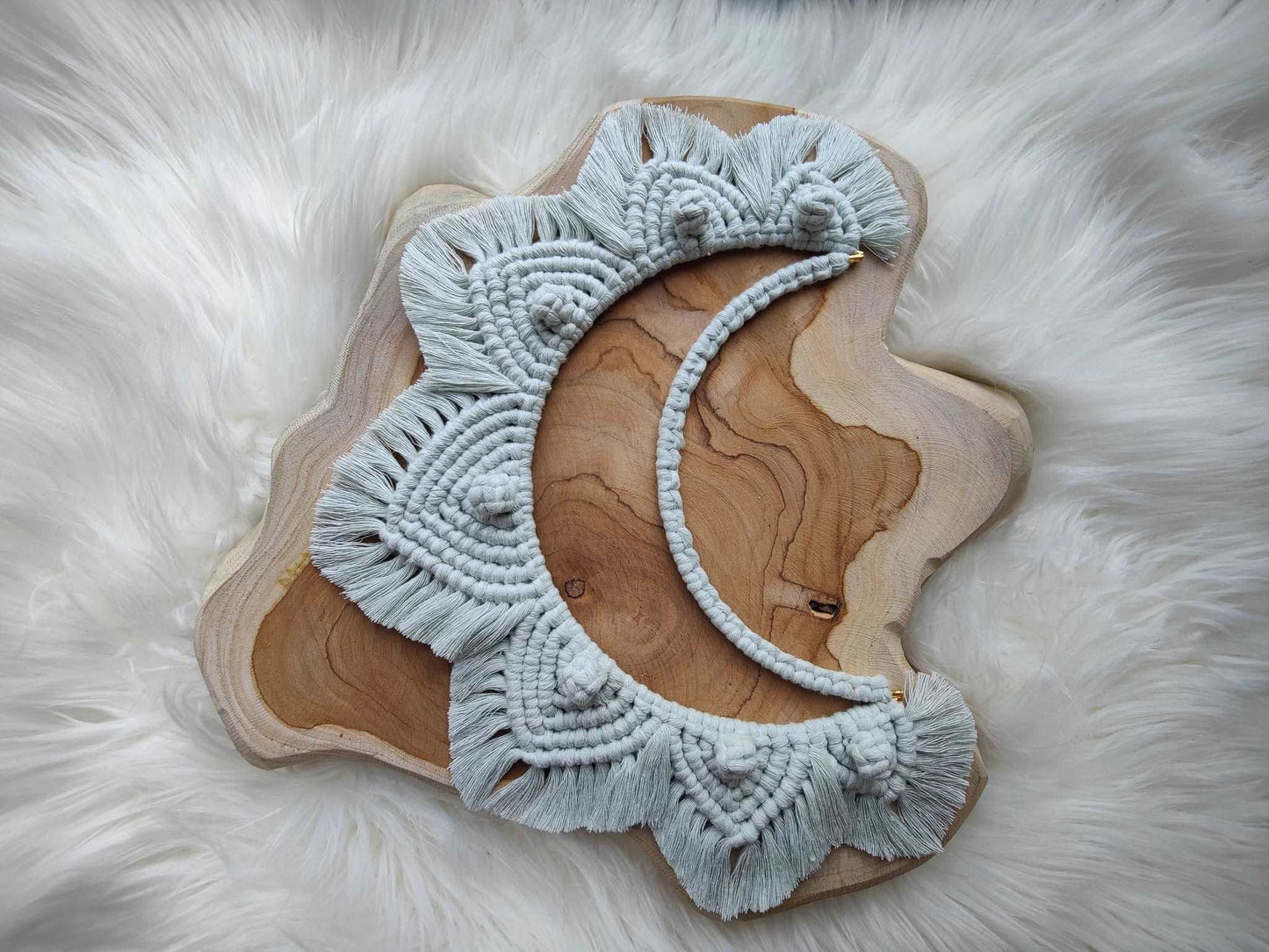 Demi lune en macramé