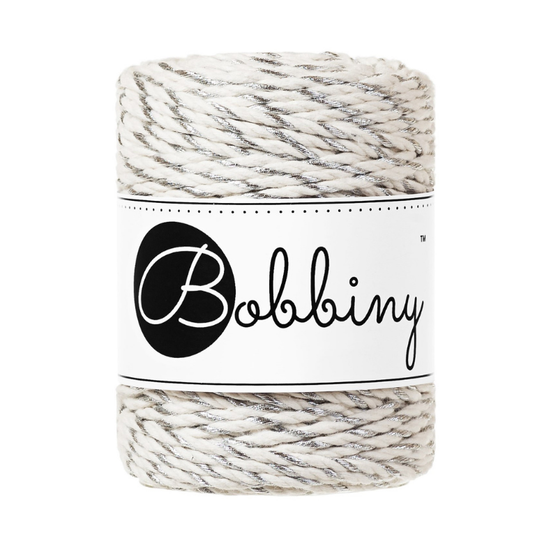 Bobbiny fil macramé silver twist