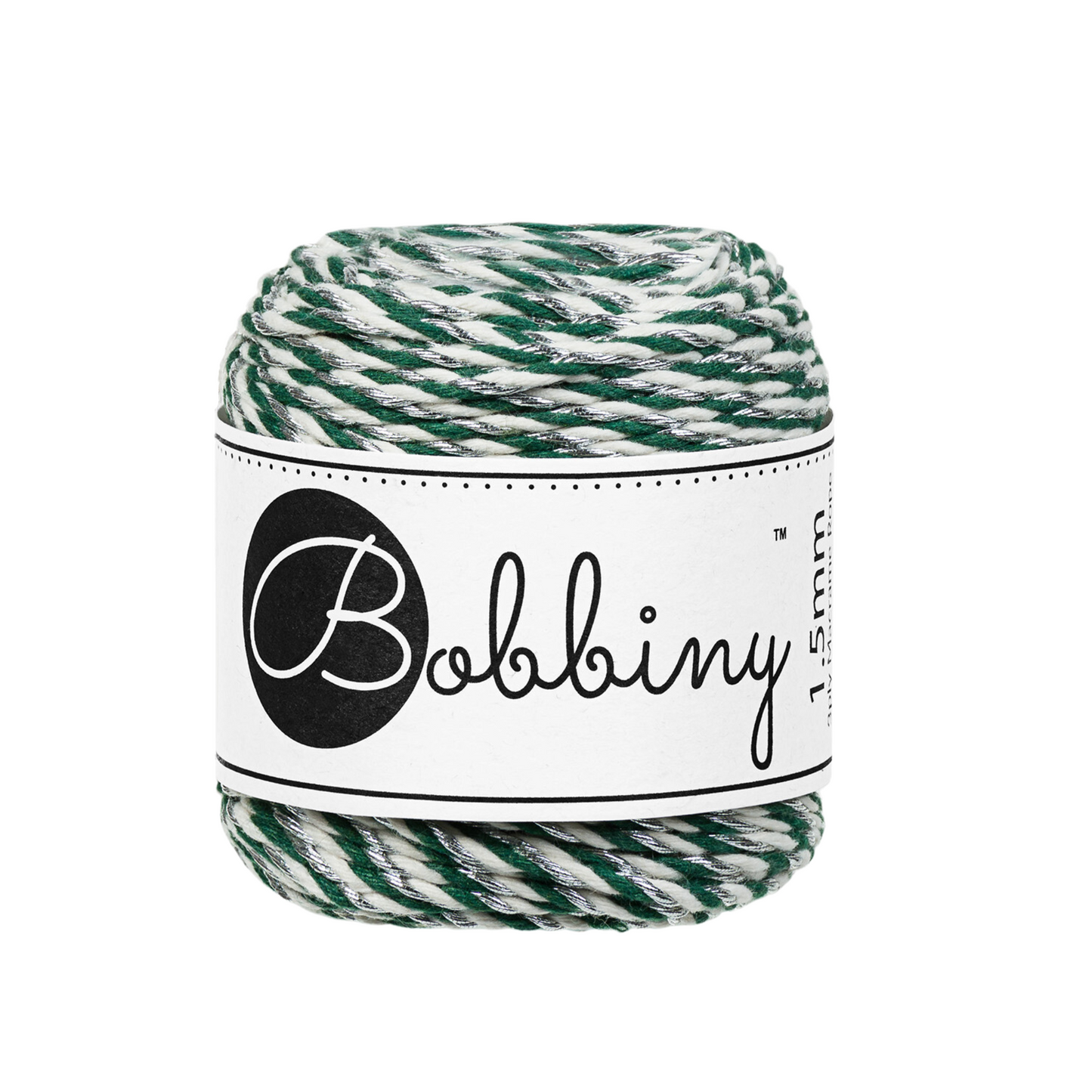 Bobbiny fil macramé holiday silver