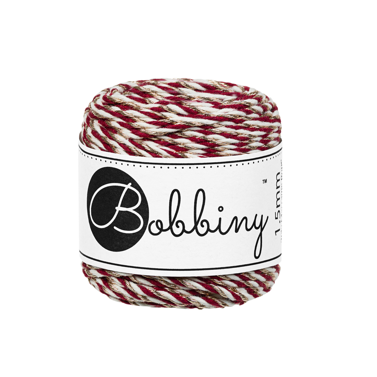 Bobbiny fil macramé holiday champagne