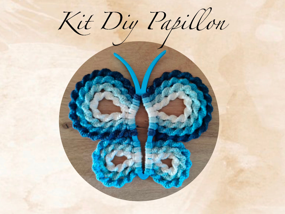 kit diy macramé papillon debutant
