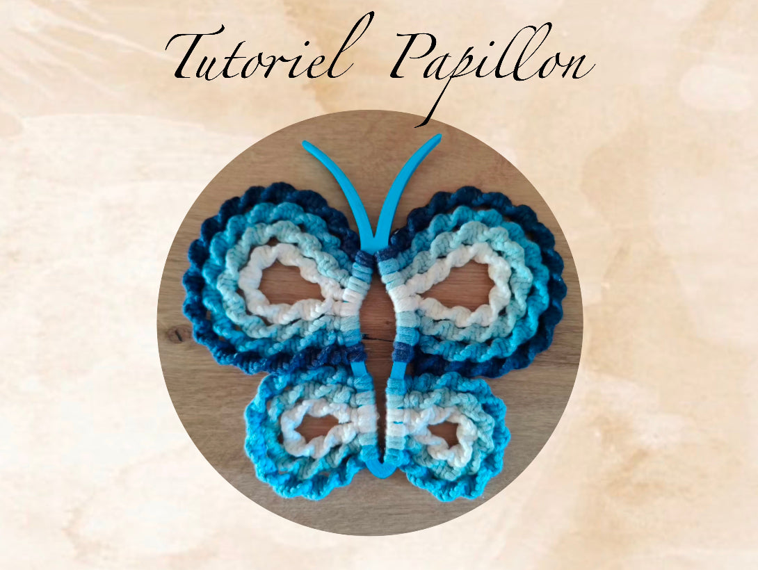tutoriel video diy papillon en macramé debutant