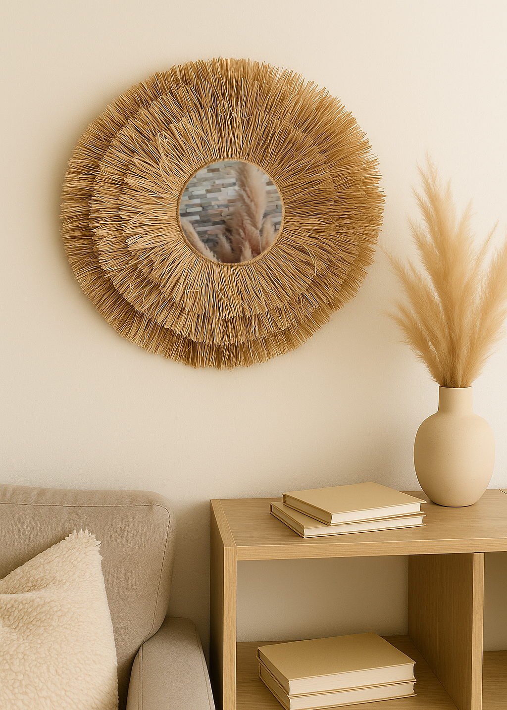 Miroir | en raphia