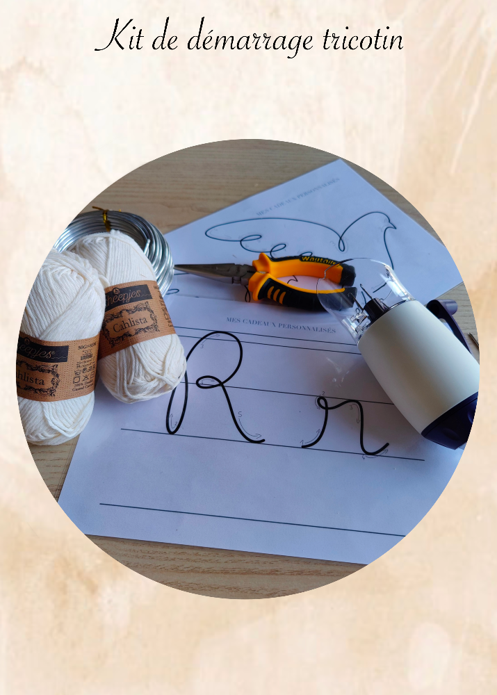 Kit diy démarrage tricotin débutant