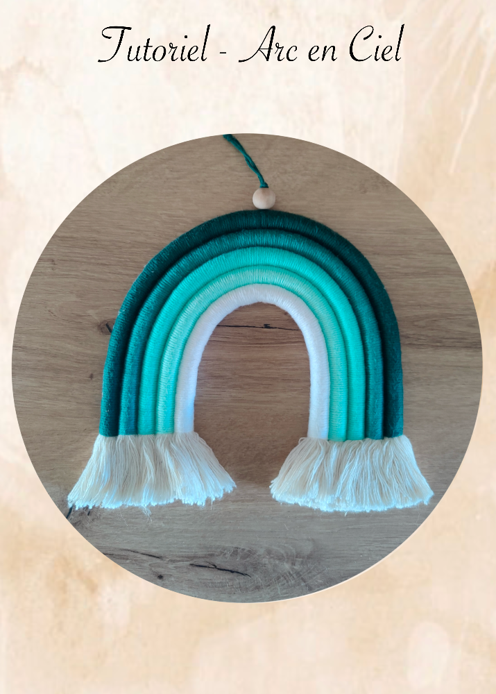 tutoriel vidéo arc en ciel en macramé decoration originale niveau débutant facile