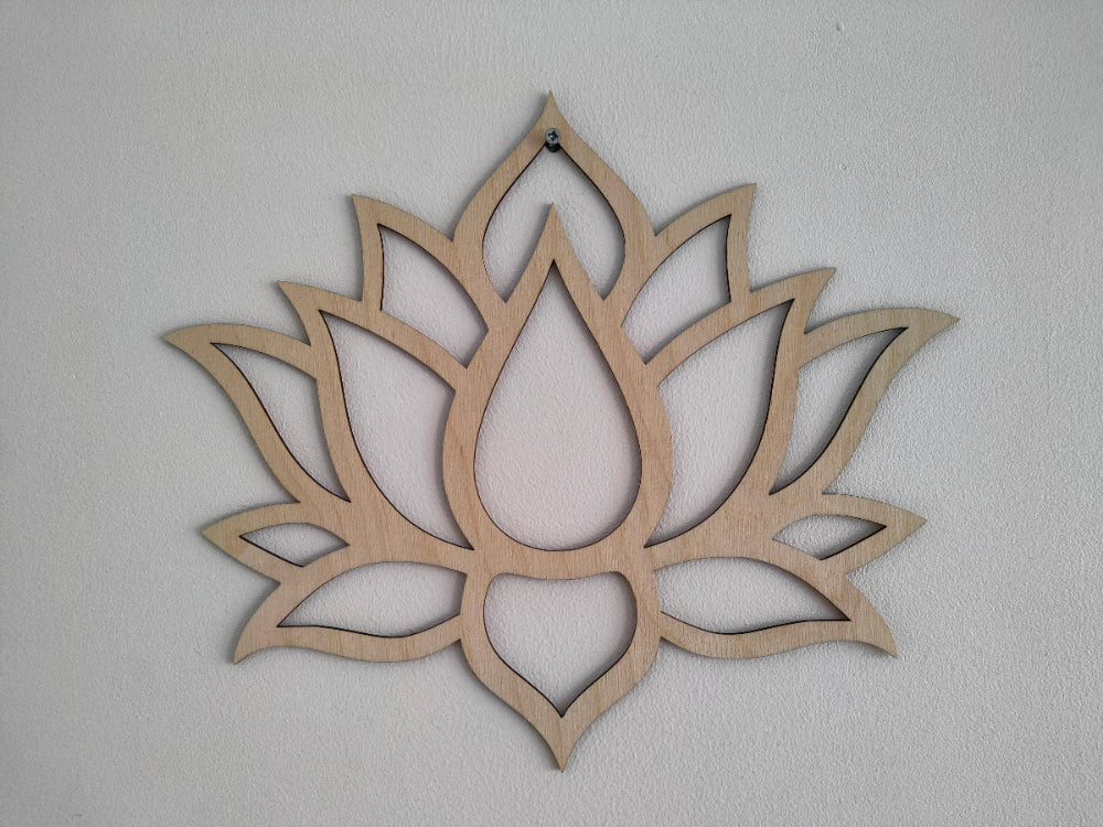 fleur de lotus en bois pour loisir creatif diy macramé et crochet meacrea