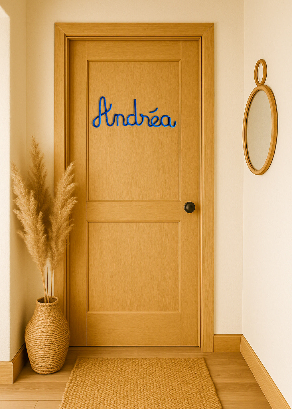 Prénom personnalisé en tricotin artisanal - decoration chambr eenfant - cadeau de naissance | MeaCrea