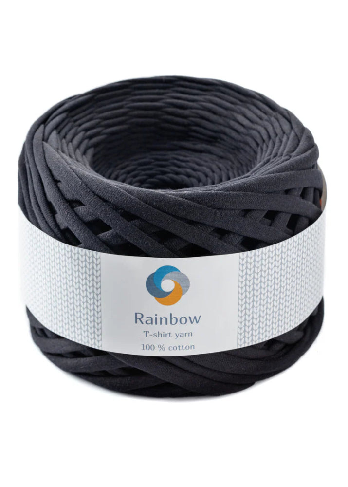 Fil T-shirt Rainbow Yarns noir pour corbeilles en coton