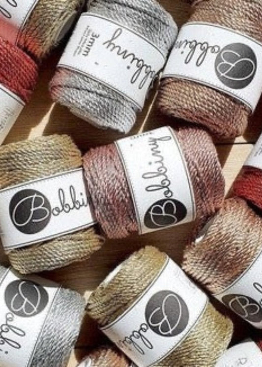 Bobbiny cordes metalliques macramé débutant DIY fils fantaisie