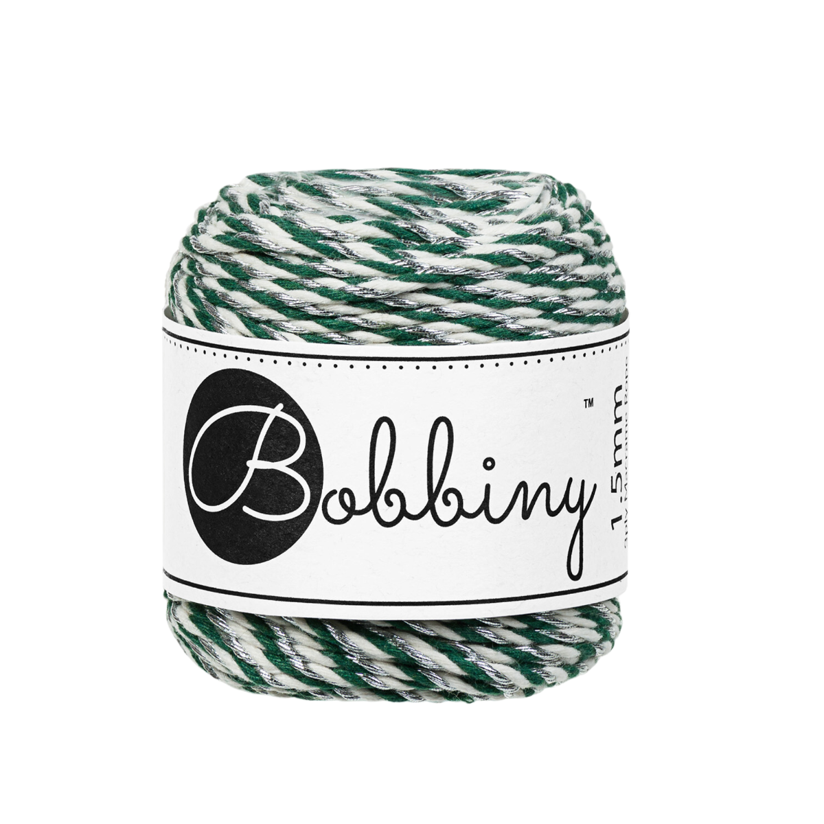 Bobbiny fil macramé holiday silver