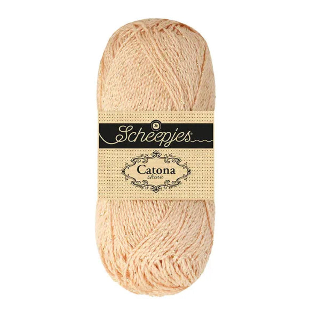 Catona Shine scheepjes Shell - Gold fils crochet scintillant