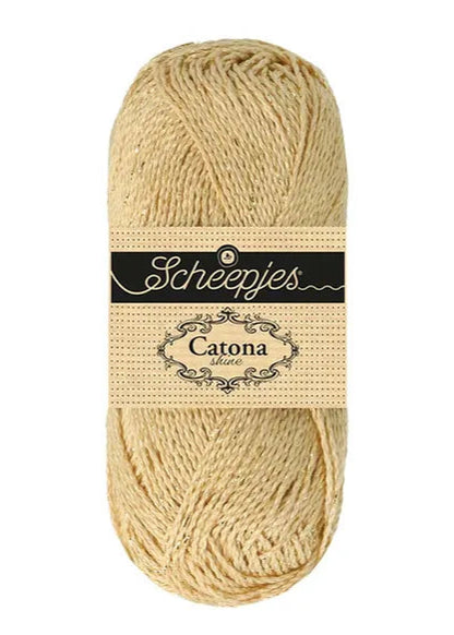Catona shine scheepjes English Tea - Gold fils schintillant crochet