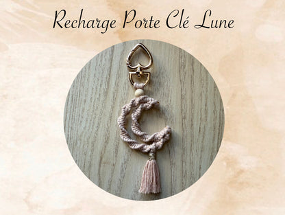 recharge de kit porte clé lune original torsade debutant macramé