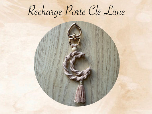 recharge de kit porte clé lune original torsade debutant macramé