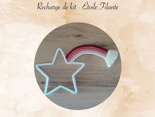 recharge de kit etoile filante decoration chambre enfant debutant macramé