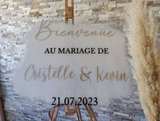 Panneau de bienvenue mariage