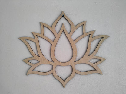 fleur de lotus en bois macramé