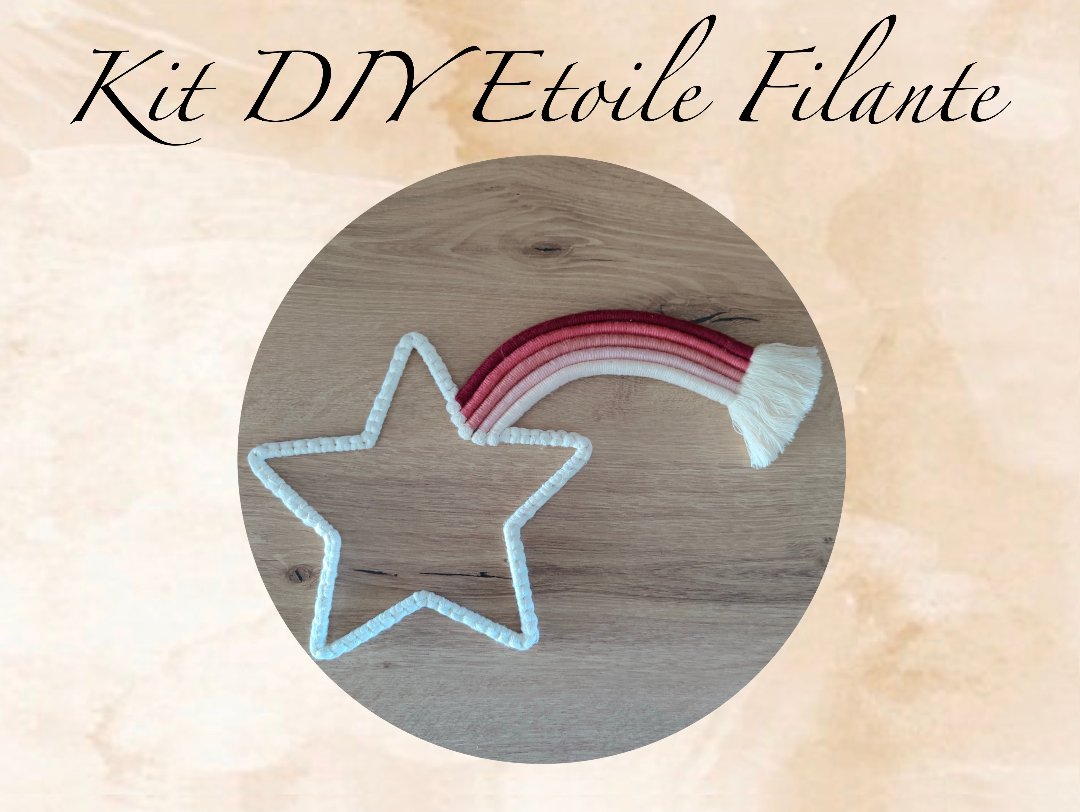 Kit DIY étoile filante macramé devbutant tuto video