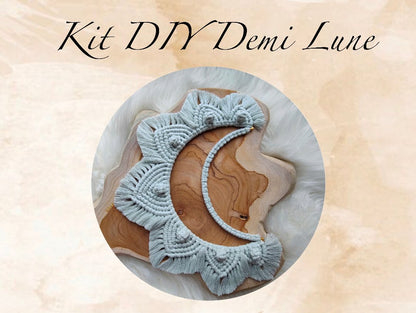 Kit diy demi lune macramé debutant petales macramé