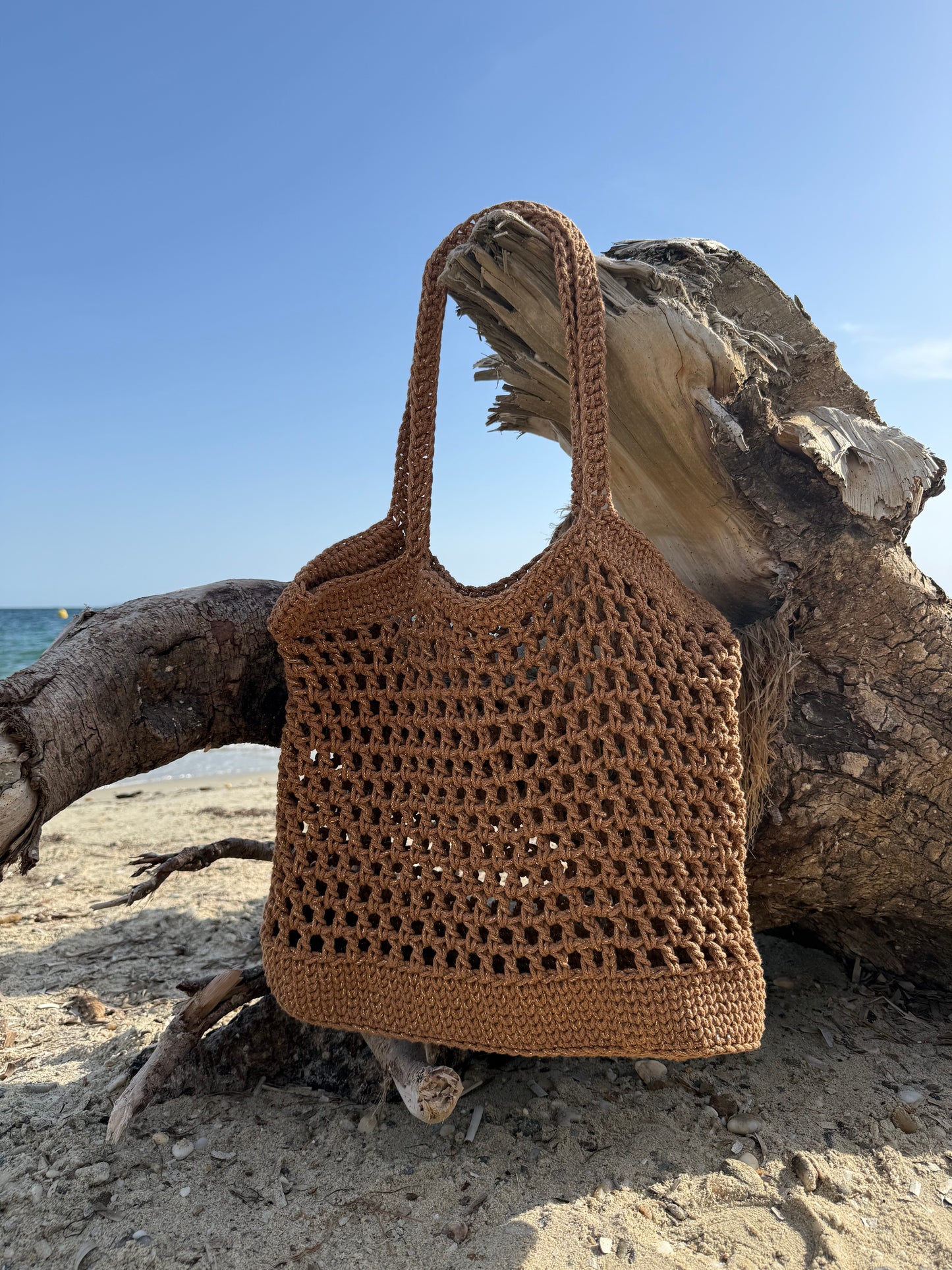 Sac de plage au crochet – Création artisanale bohème