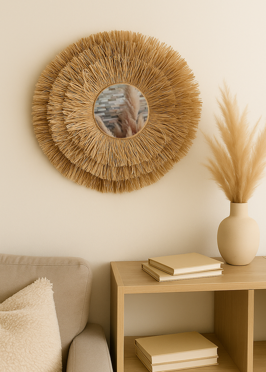 Miroir | en raphia