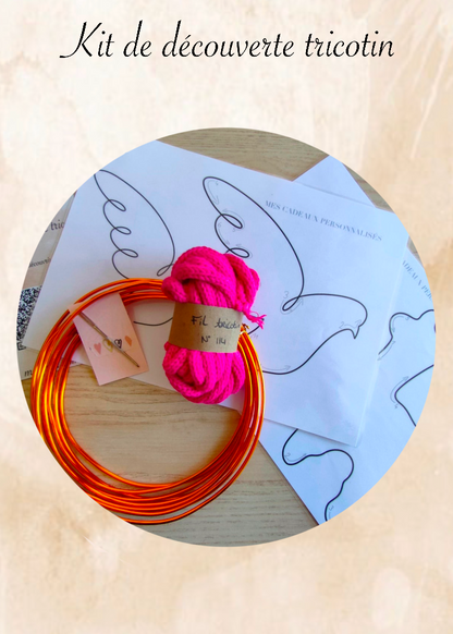 kit de découverte tricotin dessins au choix DIY
