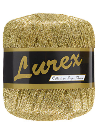 Fil lurex brillant Lammy Yarns 02 doré idéal pour le crochet et les sacs au crochet
