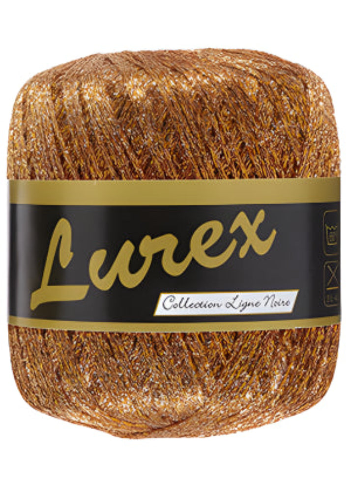 Bobine de Fil Lurex Lammy Yarns 03 jaune pour créer des sacs, châles et accessoires au crochet
