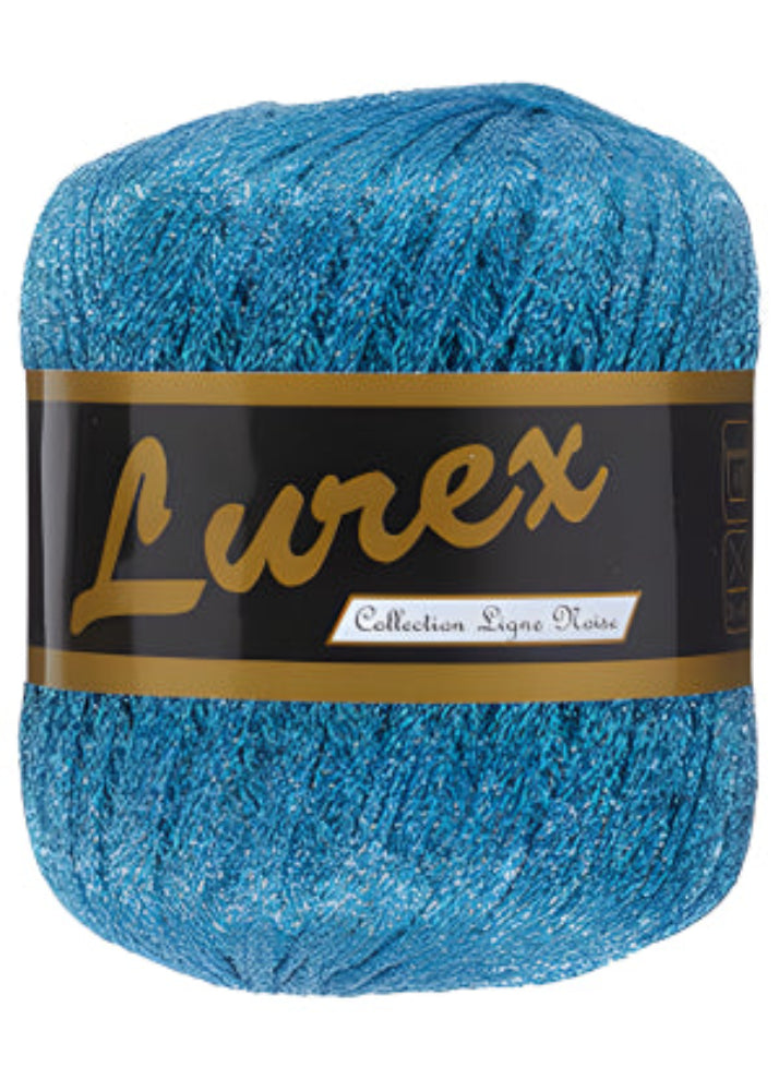 Fil Lurex Lammy Yarns 05 turquoise pour apporter une touche brillante à tes créations au crochet