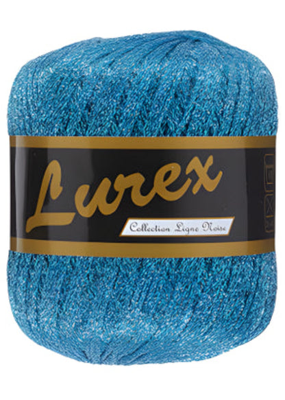 Fil Lurex Lammy Yarns 05 turquoise pour apporter une touche brillante à tes créations au crochet