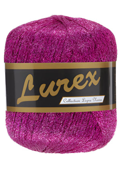 Fil Lurex Lammy Yarns 10 fuchsia pour réaliser un sac au crochet élégant et lumineux
