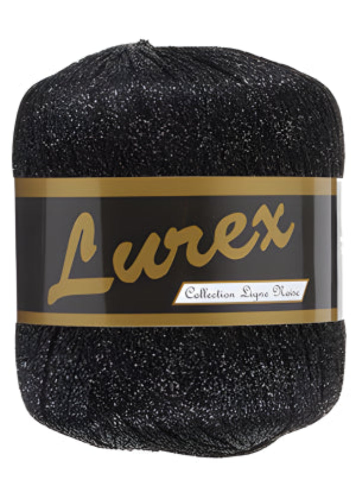 Fil métallisé Lammy Yarns 17 noir pour ajouter un effet brillant à toutes tes créations