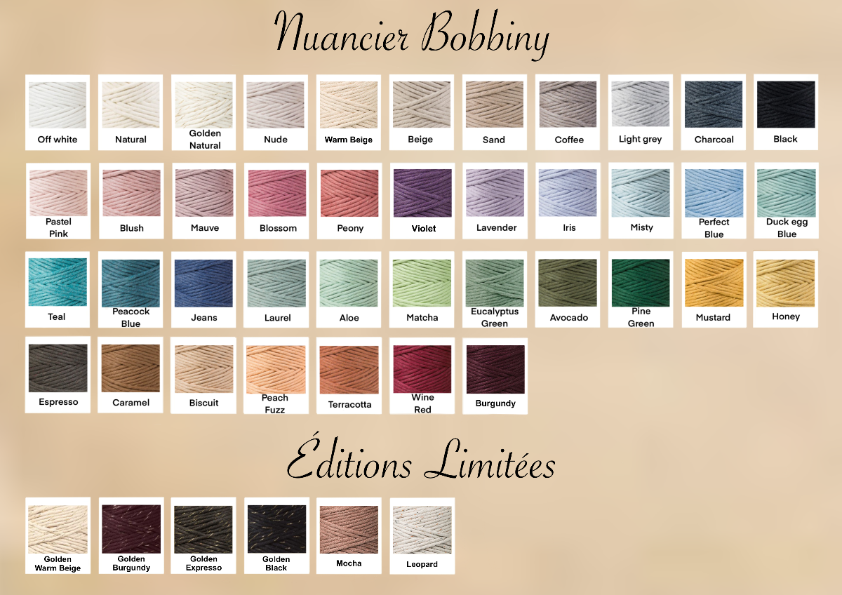 Nuancier bobbiny