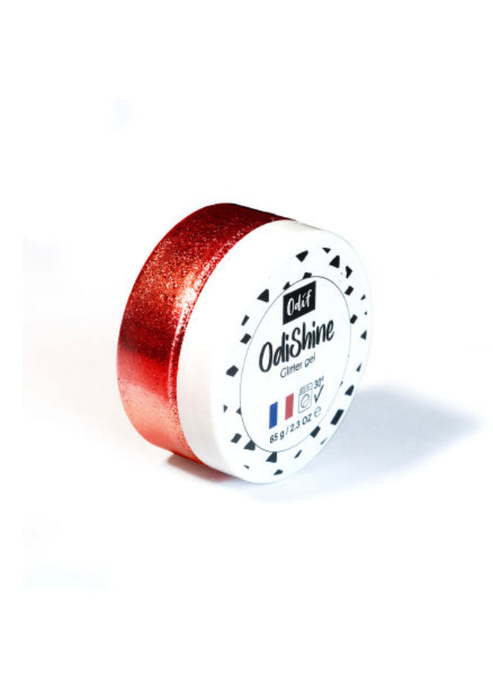 odishine - Gel Pailletté pour loisirs créatif Couleur Rubis - Odif