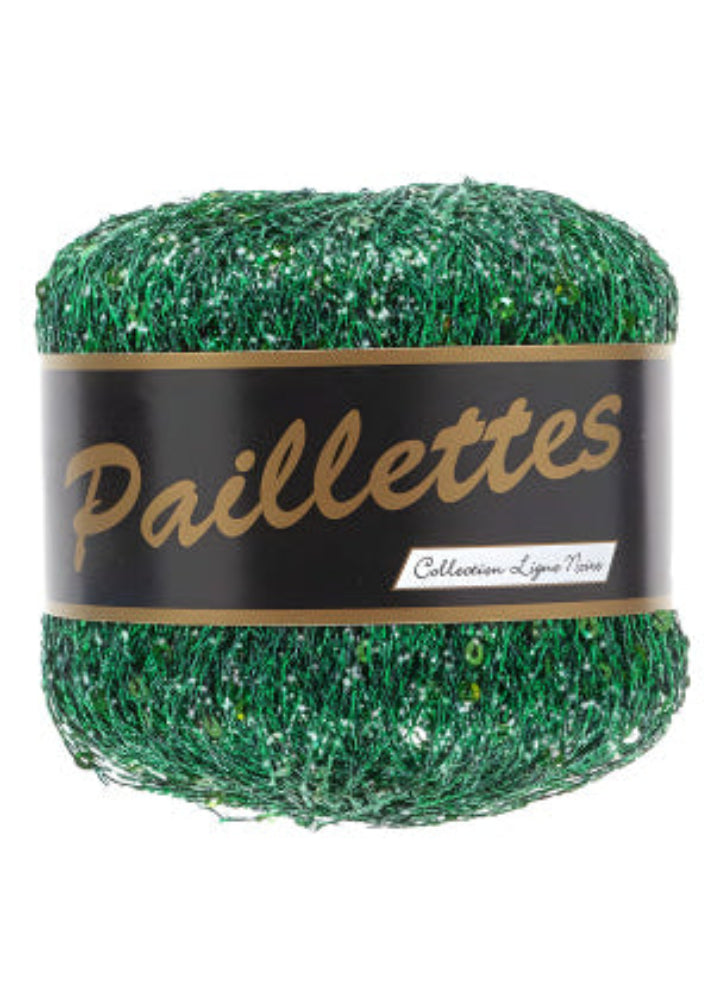 Fil à sequins Lammy Yarns , fil  vertpaillette brillant pour sac au crochet et accessoires