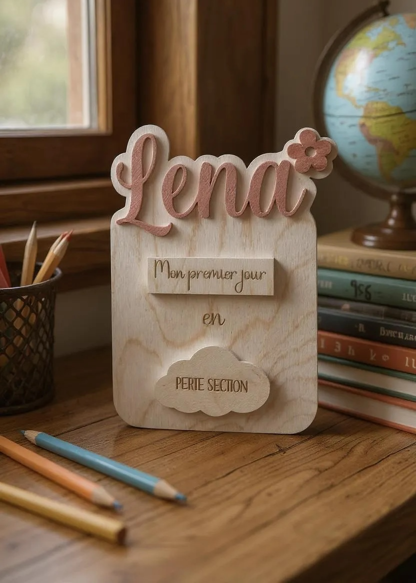 Pancarte - panneau en bois – Mon premier & dernier jour d’école