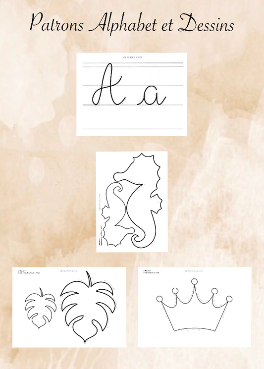 Patrons alphabet et dessins tricotin, guide PDF DIY