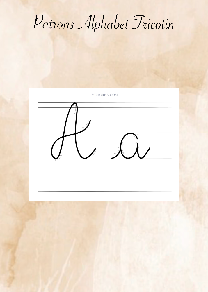 patrons imprimable alphabet pour tricotin, guide PDF DIY débutant 