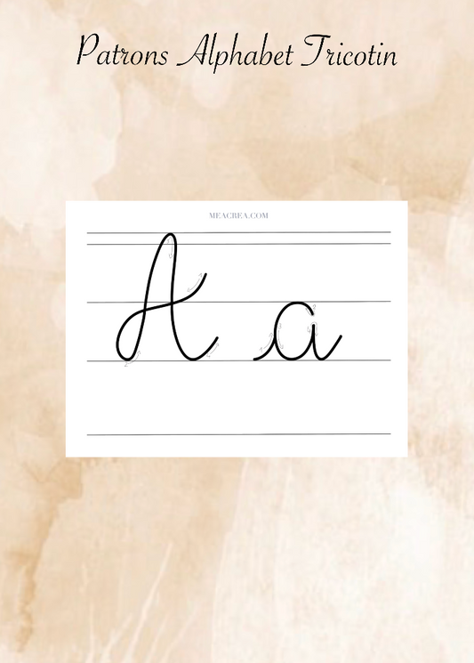 patrons imprimable alphabet pour tricotin, guide PDF DIY débutant 