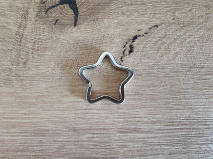 Porte clef coeur ou etoile en metal