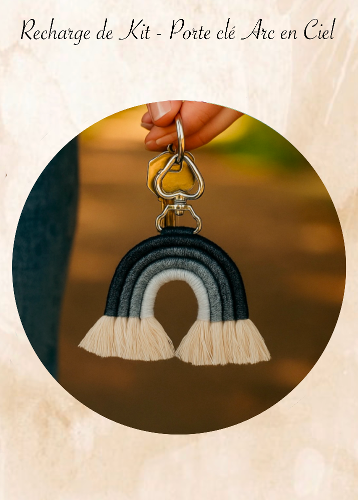 Recharge de kit porte clé arc en ciel niveau débutant facile décoration de clé originale