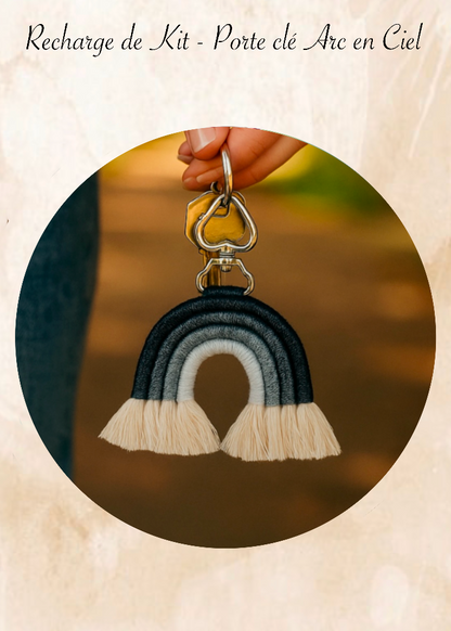 Recharge de kit porte clé arc en ciel niveau débutant facile décoration de clé originale