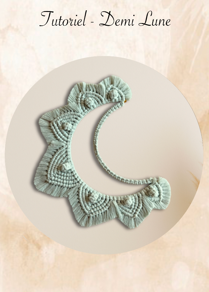 tutoriel demi lune en macramé DIY facile et rapide meacrea decoration originale 