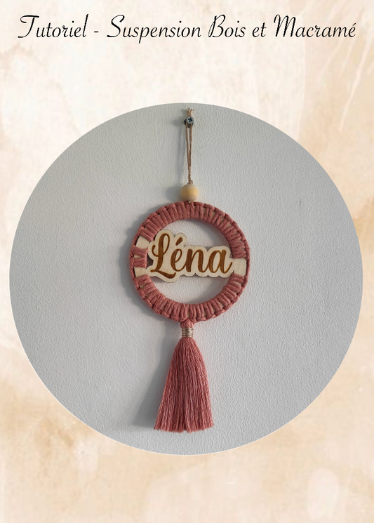 Tutoriel suspension bois est macramé decoration chambre d’enfant DIY facile 