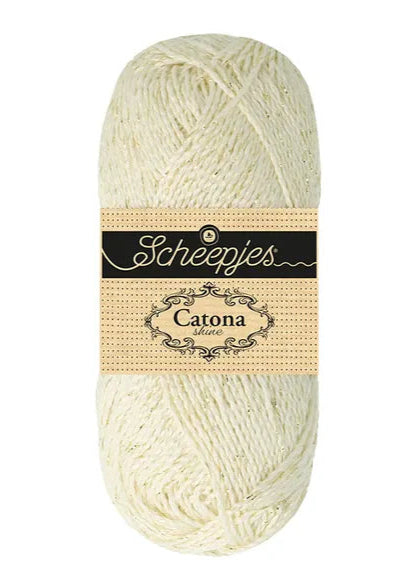 catona shine bridal white fils crochet scintillant