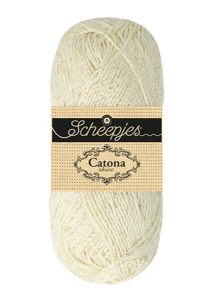 catona shine bridal white fils crochet scintillant
