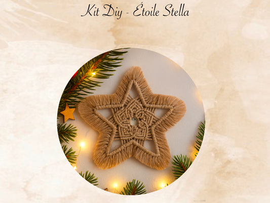 kit diy etoile de noel en macramé debutant diy meacrea