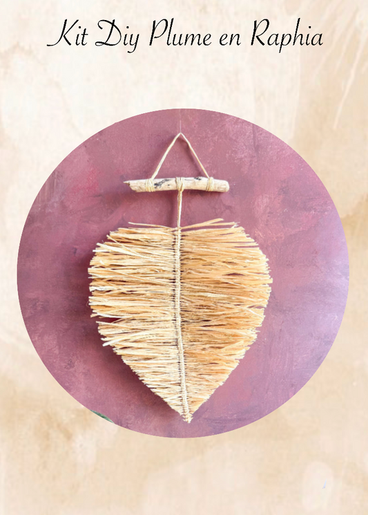 kit diy macramé plume en raphia niveau debutant exclusif meacrea